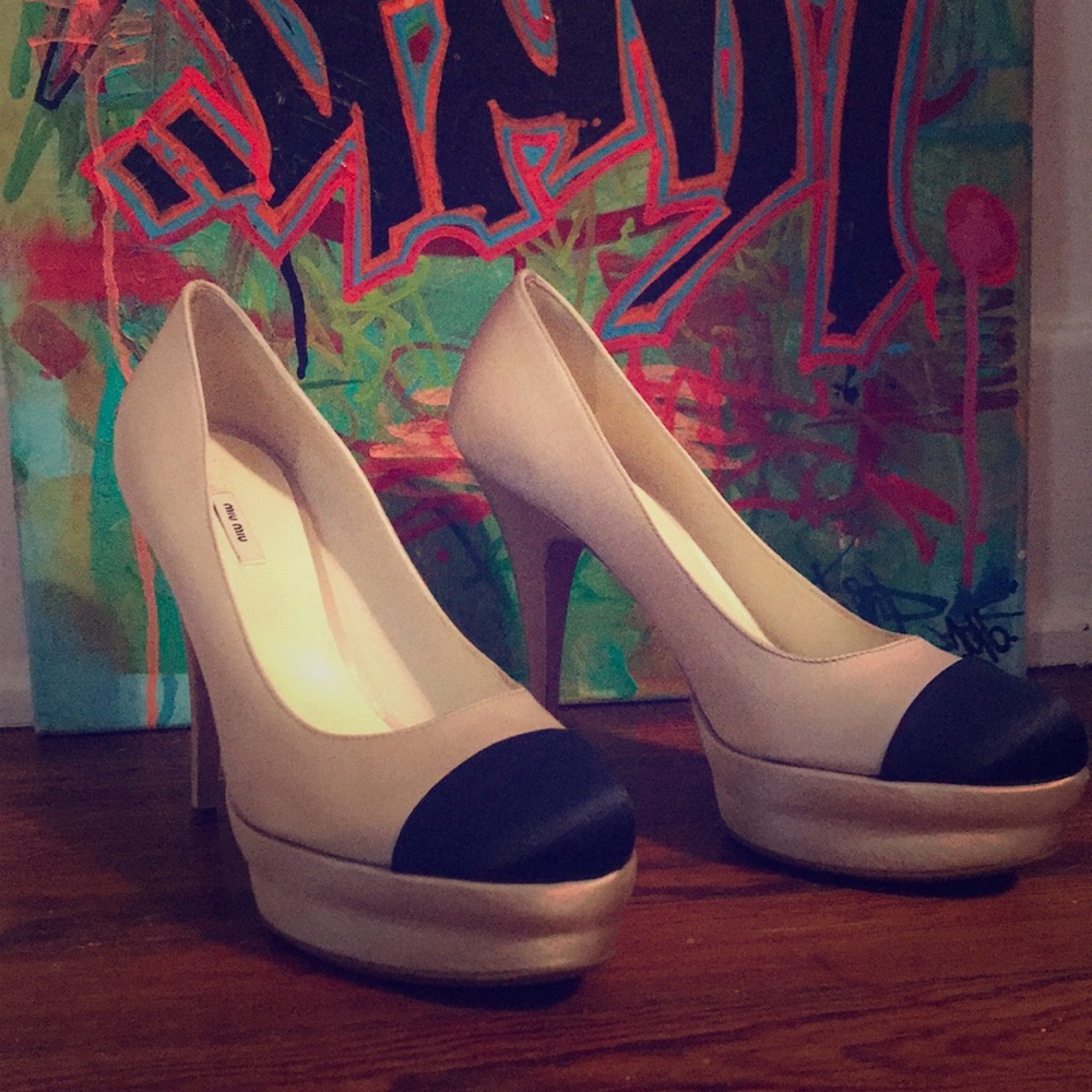 NEW w/box Size 38 Miu Miu Pink/Eggplant Satin heel